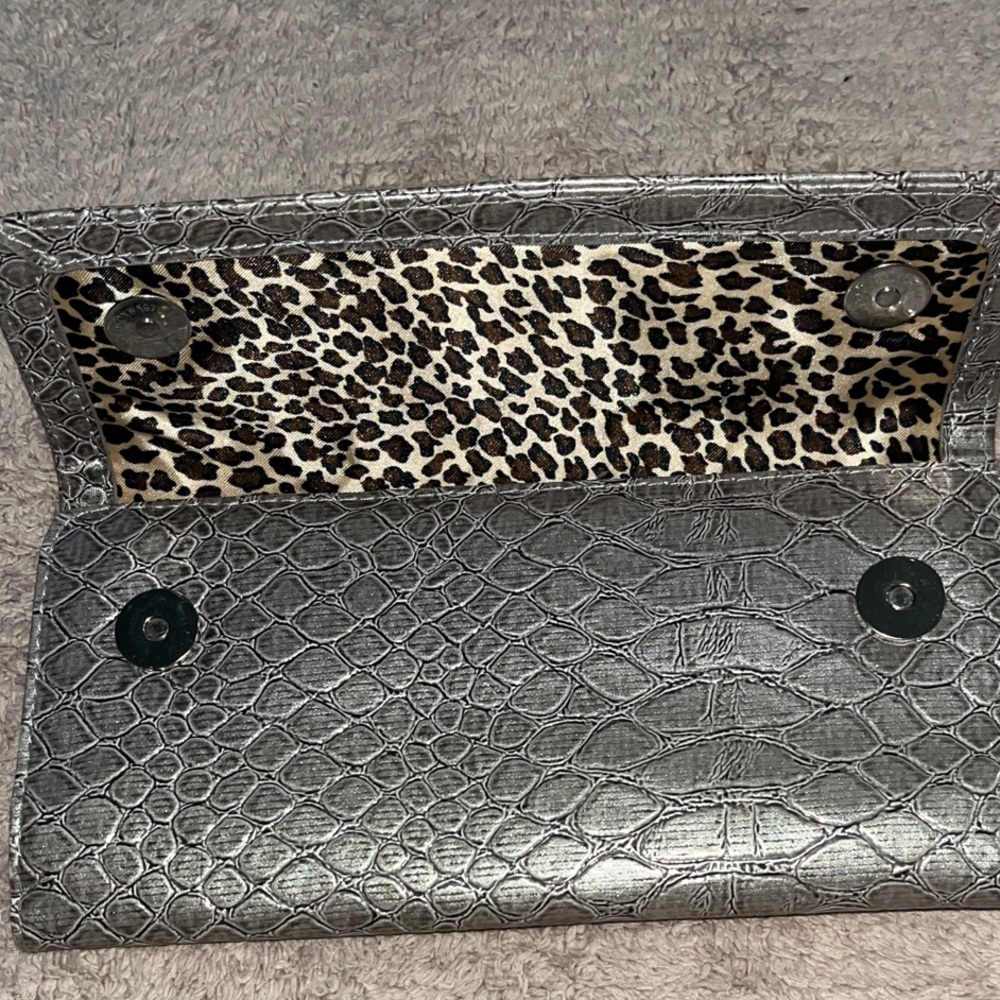 Unlisted by Kenneth Cole Production Silver Snake Print Tri-Fold Wallet - Picture 5 of 6